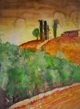 Landschaft in Aquarell